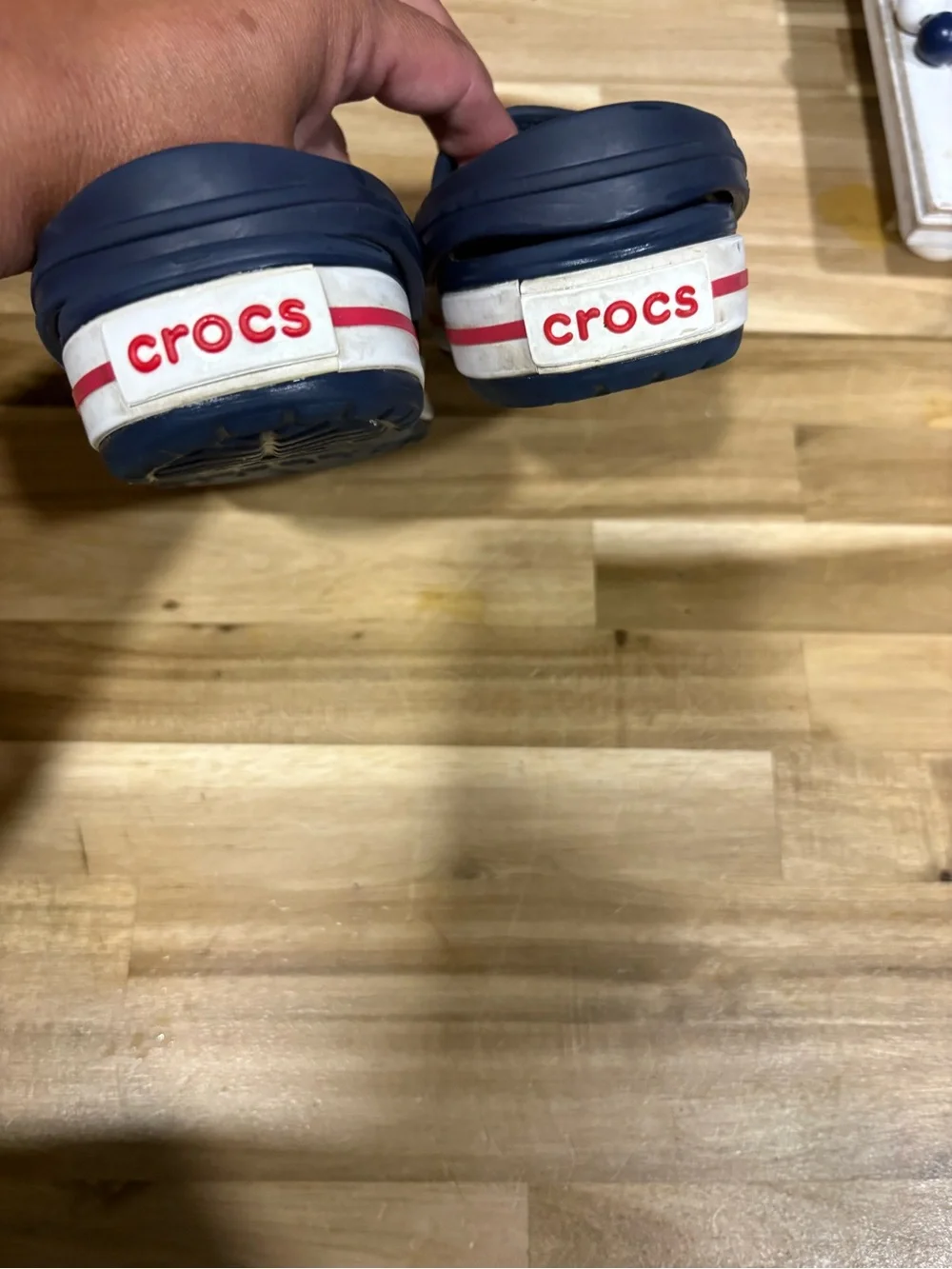 CROCS Kids Navy and Red Clog Sandals